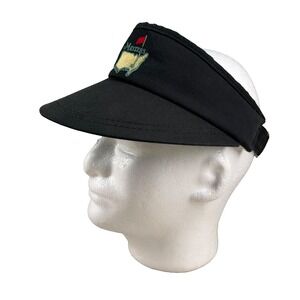 Vintage American Needle Masters Visor Cap Augusta National Golf Black USA 80s